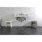 Kingston Brass 36 Carrara Marble Console Sink with Acrylic Legs, Marble WhiteOil Rubbed Bronze LMS36MASQ5 - alternate 3